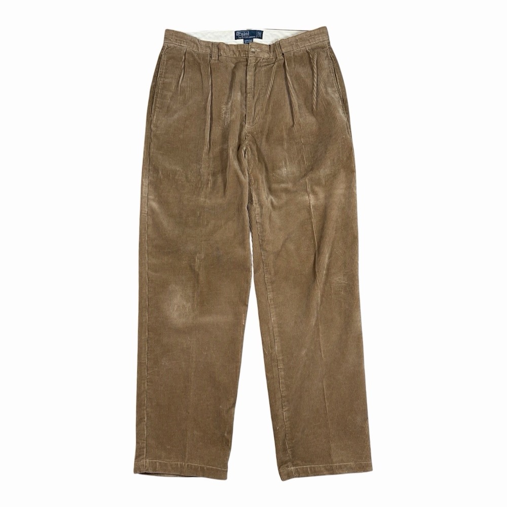 VTG POLO RALPH LAUREN Mens 33x32(31) Brown Andrew Corduroy Pants Old Money